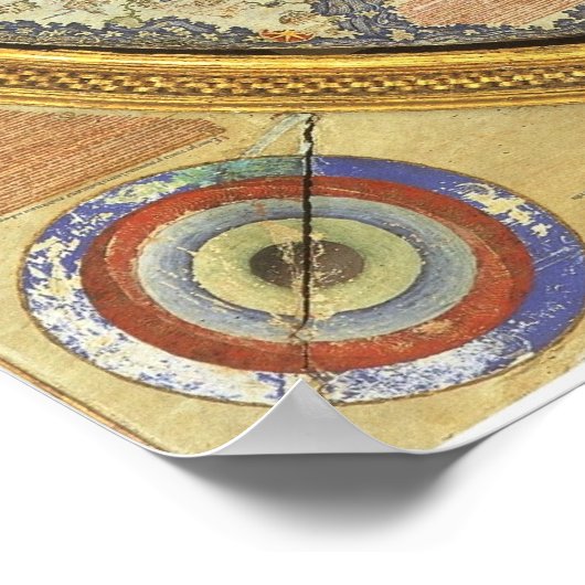 1460 Fra Mauro Inverted Wereldkaart Poster (Hoek)