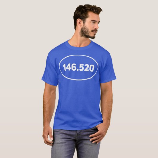 146520 MHz National Simplex Frequency Ham Radio T-shirt (Voorkant volledig)