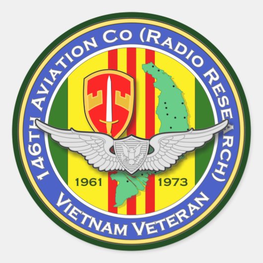 146e AVN RR 2b - ASA Vietnam Ronde Sticker (Voorkant)