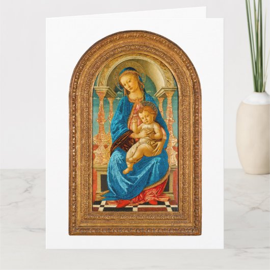 1470 Botticelli Madonna and Child Enthroned Kaart (Voorkant)