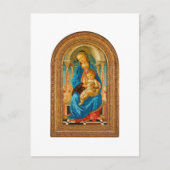 1470 Botticelli Madonna en kind op de troon Briefkaart (Voorkant)