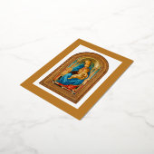 1470 Botticelli Madonna en kind op de troon Folie Uitnodiging Briefkaart (Gedraaid)