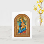 1470 Botticelli Madonna en Kind op Troon Kaart (Gele Bloem)