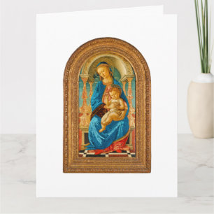 1470 Botticelli Madonna met kind op troon Kaart