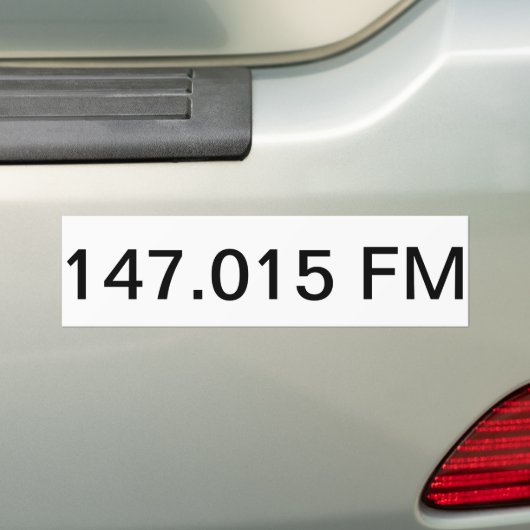 147,015 FM-Bumpersticker Bumpersticker (Op auto)