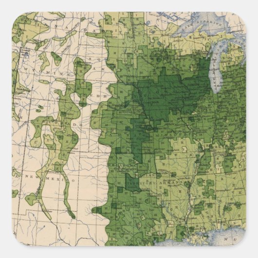 147 Neat beef/vierkante mijl Vierkante Sticker (Voorkant)