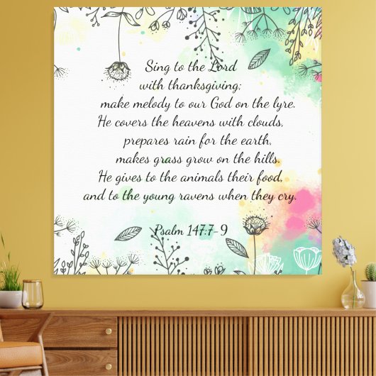 147 psalm canvas afdruk (Insitu (Woonkamer))