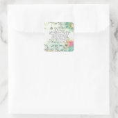 147 psalm vierkante sticker (Tas)