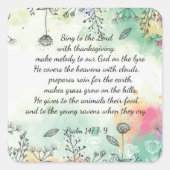 147 psalm vierkante sticker (Voorkant)