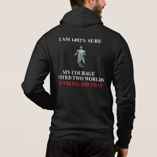 1492% Hoddie met rits Hoodie (Achterkant)