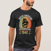 1492 Indianen Ontdek Columbus retro su T-shirt (Voorkant)