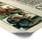 1493 Wereldkaart Poster (Hoek)