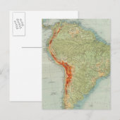 14950 South America Physical Briefkaart (Voorkant / Achterkant)