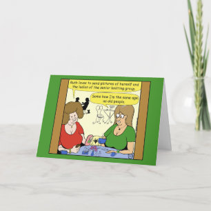 1497 Ik zie eruit als oude mensen Gevouwen Wenskaa Kaart