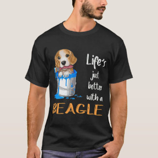 149 Het leven is beter met een Beagle T-shirt
