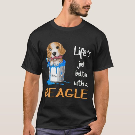 149 Het leven is beter met een Beagle T-shirt (Voorkant)