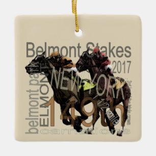 149e Belmont Stakes Thoroughbred Horse Racing Keramisch Ornament