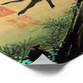 14. 南 雄 図, 若 冲 Rooster, Jakuchu Poster (Hoek)