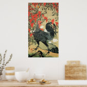 14. 南 雄 図, 若 冲 Rooster, Jakuchu Poster (Keuken)
