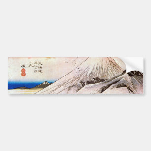 14. 原, 広 Hara-juku, Hiroshige, Ukiyo-e Bumpersticker