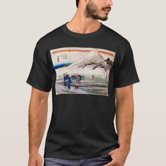 14. 原, 広 Hara-juku, Hiroshige, Ukiyo-e T-shirt (Voorkant)