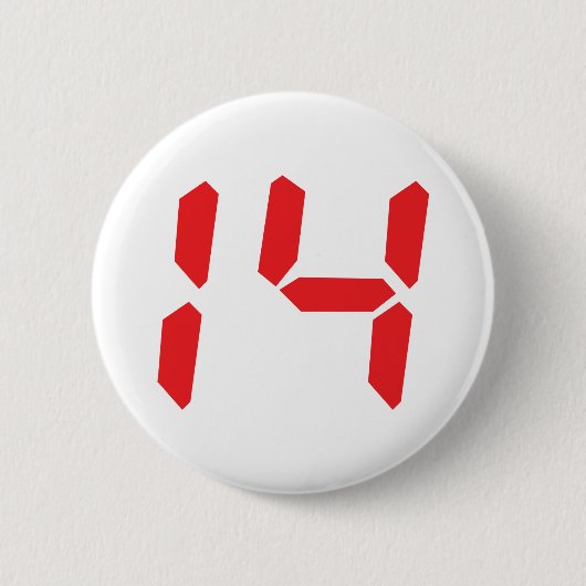 14 14 uur digitale alarmklok ronde button 5,7 cm (Voorkant)