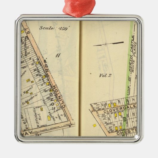 14-15 White Plains Metalen Ornament (Voorkant)