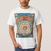 $ 14,95 Antiek Geocentrische Christelijke wereld T-shirt (Voorkant)