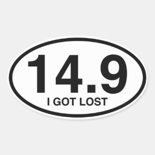14.9 Ik ben verloren gegaan Ovale Sticker