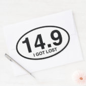 14.9 Ik ben verloren gegaan Ovale Sticker (Envelop)