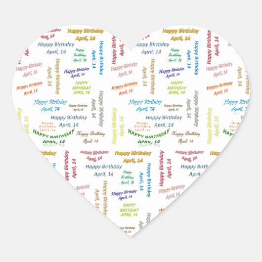 14 april, 14 oktober Sticker (Voorkant)