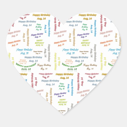 14 augustus, Sticker op zondag (Voorkant)