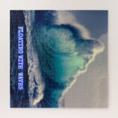 14.Blauwe oceaangolven, oceaanliefhebbers,  cadeau Legpuzzel (Horizontaal)