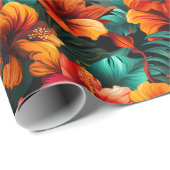 #14 Bloemen patroon Cadeaupapier (Rol Hoek)