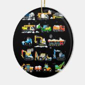 14 Bouwvoertuigen en -machines Keramisch Ornament (Links)