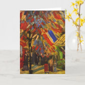 14 de Viering van juli in het Fine Art. van Parijs Kaart (Gele Bloem)