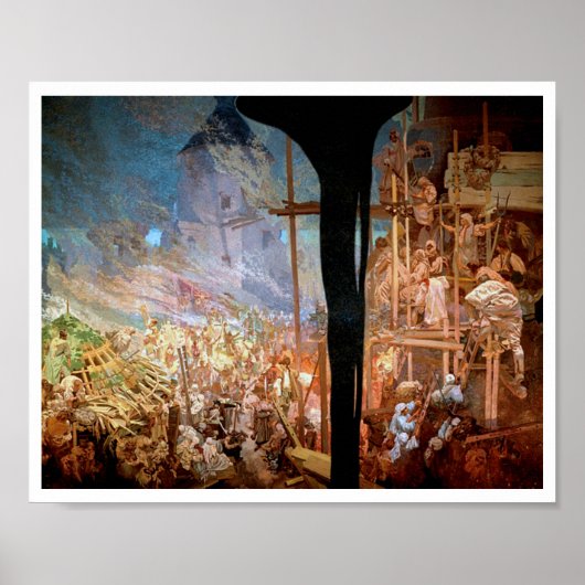 #14 Defense of Sziget against the Turks, Mucha Poster (Voorkant)