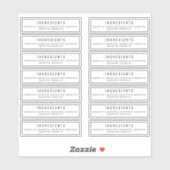 14 Duidelijke Ingrediëntenetiketten 2,9 x 1,15 dui Sticker (Vel)