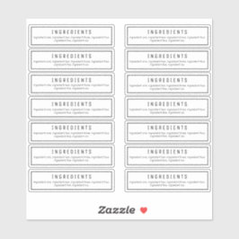 14 Duidelijke Ingrediëntenetiketten 2,9 x 1,15 dui Sticker