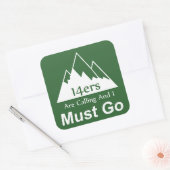 14 ers bellen en ik moet gaan vierkante sticker (Envelop)