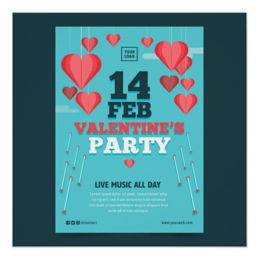 14 FEB Valentijnse PARTIJ Perfect Poster (Voorkant)