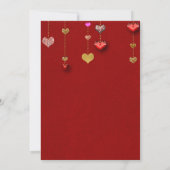 14 februari 14e Roze Harten Valentijnsdag Feest Kaart (Achterkant)