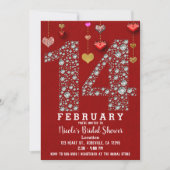 14 februari 14TH Hearts Valentijns's Vrijgezellenf Kaart (Voorkant)