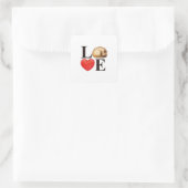 14 februari Gelukkige Valentijnsdag h. valentinus Vierkante Sticker (Tas)