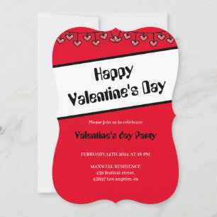 14 februari Hartjes Gelukkige Valentijnsdag Kaart