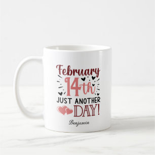 14 februari nog een dag tegen valentijnsdag koffiemok