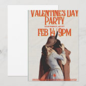 14 februari Valentijns Rad Beige Party uitnodiging (Voorkant / Achterkant)