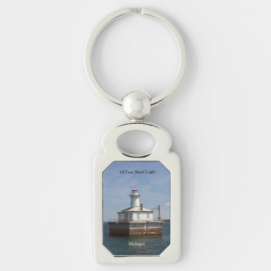 14 Foot Shoal Light metalen sleutelhanger (Voorkant)