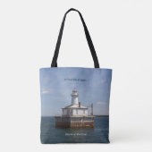 14 Foot Shoal Light over de hele canvas tas (Achterkant)