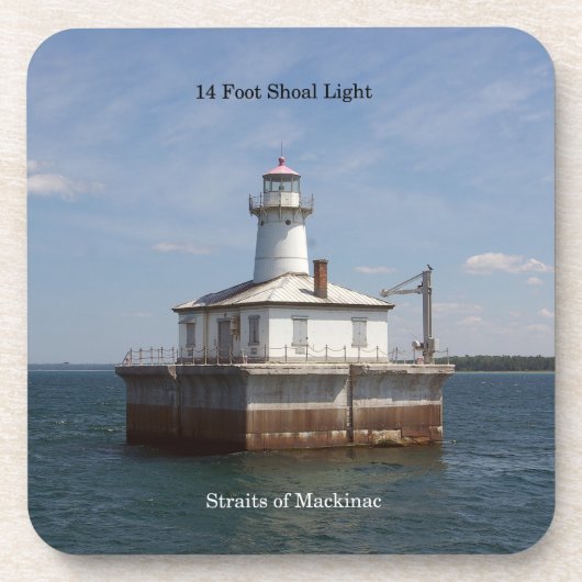 14 Foot Shoal Light-set met 6 plastic onderzetters (Voorkant)